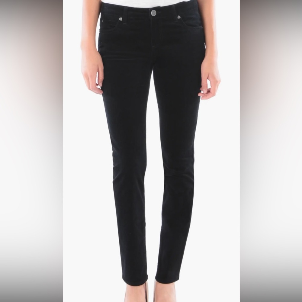 Kut from the Kloth Womans Charcoal Grey Diana Stretch Corduroy Skinny Pa…